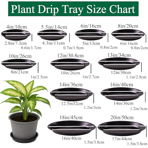 30 Pack Plant Saucer 5 Inches Plastic Drip Trays to Catch Water, Black - color: Black, size: 5 inch