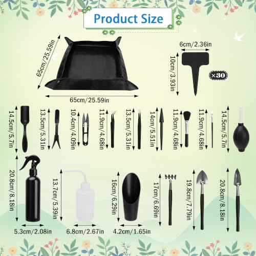 46 Pcs Succulent Tools Set Garden Transplanting Repotting Mat Indoor Plants