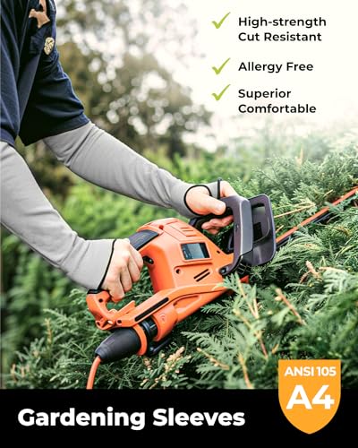 toolant Ultra-Comfort Cut Resistant Sleeves for Gardening & Welding - color: Grey, size: ANSI A6 Cut Resistant Sleeves