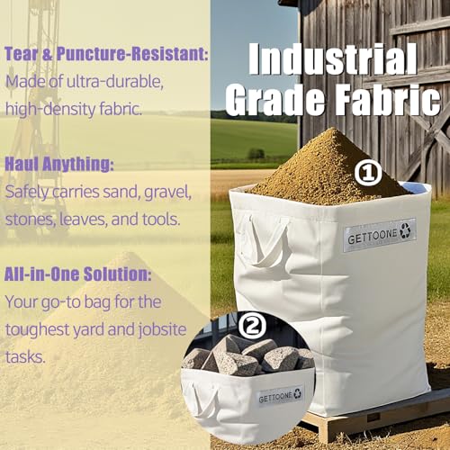 Heavy Duty Lawn and Leaf Bag 24 Gallon, Reusable Square Outdoor Yard Waste Bag with 4 Handles, Tear-Resistant for Lawn Clippings, Storage, Moving - color: Middle Square
