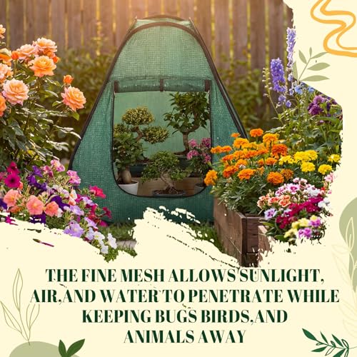4 Pack Pop up Plant Covers, 36 x 36 x 38 in Garden Netting - size: 36 x 36 x 38 Inches