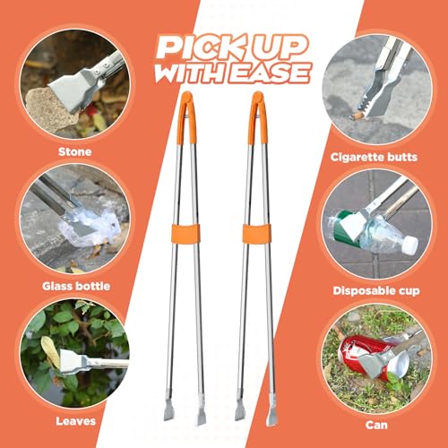 4 Pack 36" Reacher Grabber Tool, Lightweight Litter Pick up Sticks