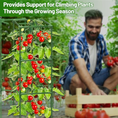 Legigo 6 Pack 45 Inch Tomato Cages for Garden, Heavy Duty Tomato Trellis - size: 45 Inch