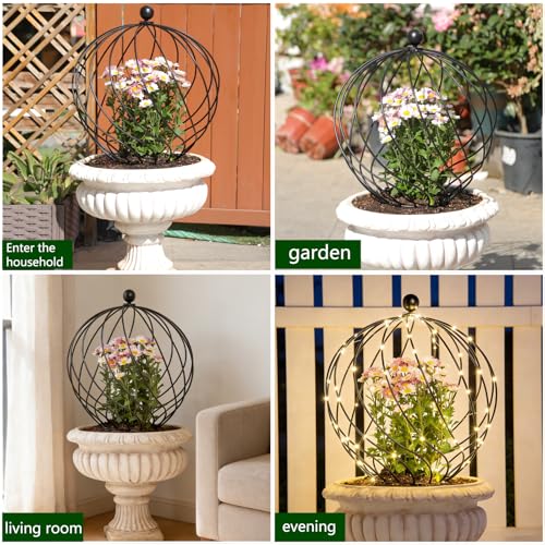 21” Garden Obelisk Trellis for Climbing Plants – Ideal for Vines & Roses - size: 21" x 7"