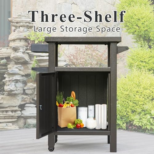 Brown Makeup Vanity Desk with Drawers and Storage Cabinet - color: Brown - 29.92 X 20.31 X 35.51 Inch