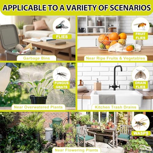 2 Pack Ranch Wasp Trap Outdoor Hanging with Fluorescent, Wasp Trap Carpenter Bee Traps for Outside, Wasp Fly Catcher Fly Traps Killer Hunter for Hornet, Gnat, Mosquito, Flying Insect