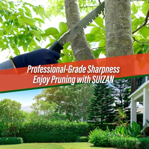 SUIZAN Pruning Saw 10.6" Gullet Blade - Japanese Hand Saws Tree Trimming - style: 10.6"/270mm Pruning saw