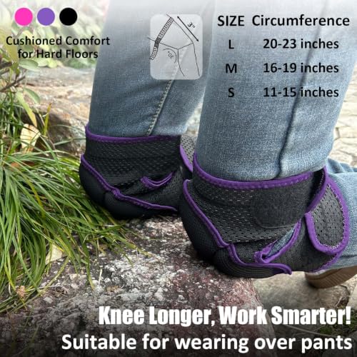 Women Brearhable Knee Pads for Gardening, Lightweight Foam Cap, Purple S - color: Purple, size: Small