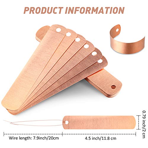 Hotop 30 Pcs 4.5 Inch Copper Plant Tags Metal Tree Tags