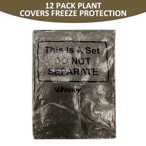 12 Pack Winter Plant Covers Freeze Protection, Brown - color: Brown
