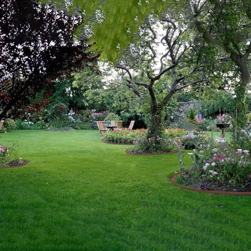 Landscape Edging 33FT,Garden Borders Edging【4IN Hight】with 30 Spikes(Black) - color: Black, size: 4IN×33FT