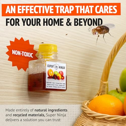 Super Ninja Fruit Fly Traps for Indoors, 6 Pack - size: 6 Traps