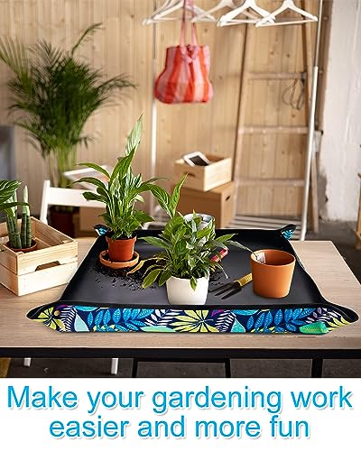 Plant Repotting Mat, Gardening potting mat for Indoor Plants, 29.5"x29.5" - color: Prints-29.5