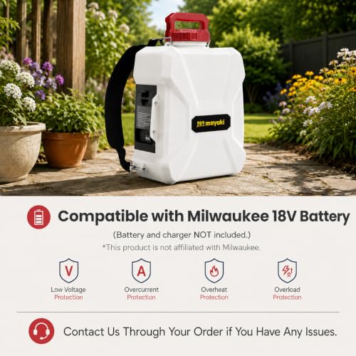 3Gal Battery Powered Garden Sprayer Compatible with Milwaukee 18V Battery