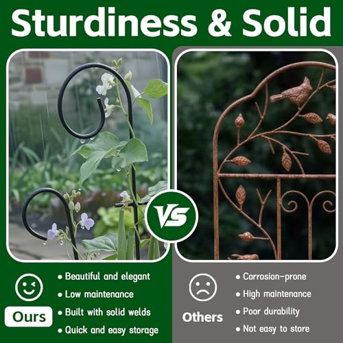 4 Pack 43'' Large Metal Plant Trellis for Climbing Plants - size: 43 inch
