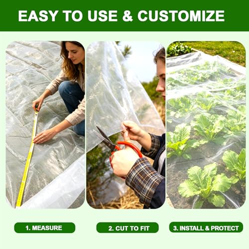 4×10 FT Garden Netting, Ultra Fine Mesh Pest Barrier, Plant Covers Row Cover for Vegetables Fruits Flowers, Greenhouse Raised Bed Screen Protect Plants from Birds Bugs - size: 4×10FT