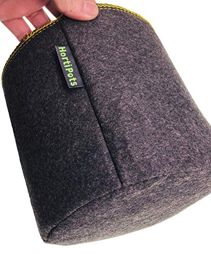 HORTIPOTS Fabric Pots 1 Gallon Non So Floppy Air Pruning Cloth Grow Bags Black Gray (Pack of 6) - size: 1GAL-Pack of 6