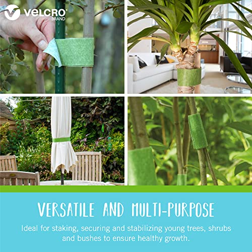 VELCRO Brand ONE-WRAP Tree and Plant Ties, 18 Ft x 2 in, Green - size: 18 ft x 2 in