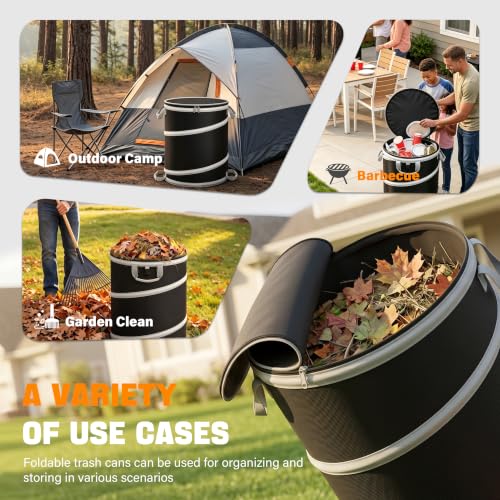 23 Gallon Collapsible Trash Can with Hard Bottom - size: 23 gallons