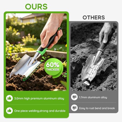 Garden Tool Set,100% Thicker Aluminum Gardening Kit,3 Pack