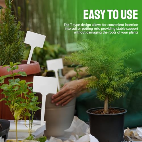 50Pcs Plant Labels,5 Inch 50 Pack Outdoor Tags Thick Garden Labels, Waterproof Durable Nursery Garden Markers, Strong Large Plant Markers for Vegetable Plants, Fruits, Flowers, Vine
