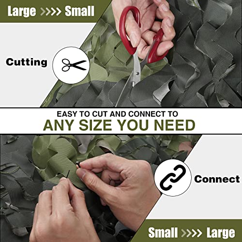 Sposuit Camo Netting - Camouflage Net 10x20 20x20 10x10 5x10 5x20, Military Camo Netting for Hunting Bulk Roll, Camo Tarp Sunshade Net for Party Decorations, Sunshade, Camping Ghillie Netting - color: 210D Woodland, size: 10ft x 10ft(3M x 3M)