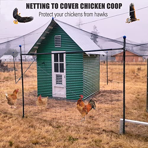 Bird Netting for Chicken Coop,50x50ft Poultry Netting with 2.4" Square Mesh - size: 50'×50'-2.4''