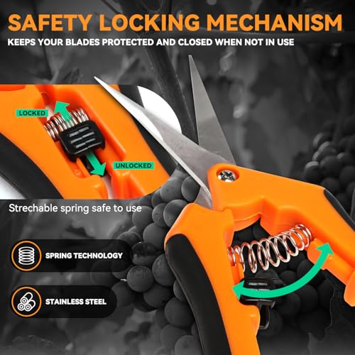 Auto Dynasty 2 Set Tin Snip Tools with High Carbon Steel 10" Serrated Jaws, Rubberized Handle and Built-in Thumb Lock