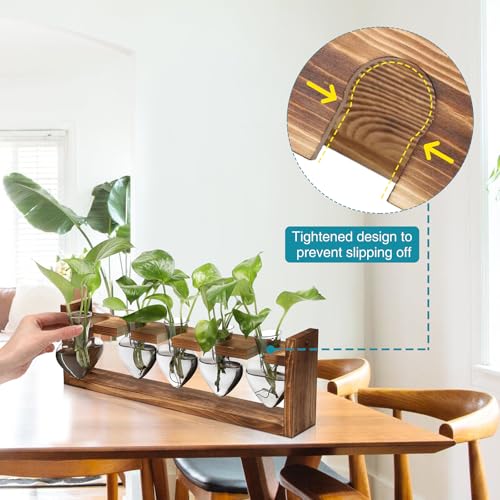 Plant Terrarium Hanging Propagation Stations Gift for Women - color: Gray