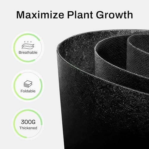 BN-LINK 10-Pack 5 Gallon Grow Bags, Heavy Duty Aeration Fabric Pots with Handles, Thickened Nonwoven Plant Bags for Vegetables, Flowers, Fruits - size: 5 Gallon 10 Pack