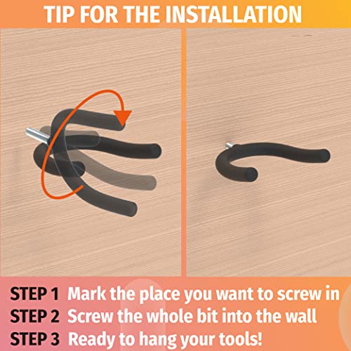 HUHOLE 16 Pack Screw in U Hooks Wall Organizers - style: U Hook 16PC