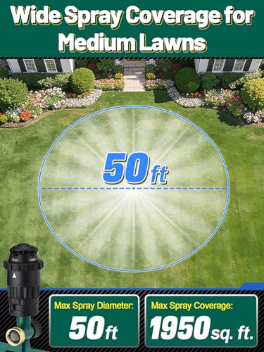 Acostop Adjustable Spray Coverage Sprinklers for Yard