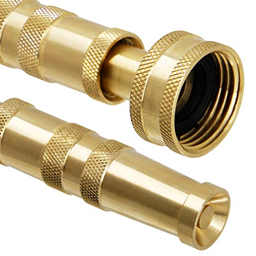 Twinkle Star Heavy-Duty Brass Adjustable Twist Hose Nozzle, 2 Pcs - color: Nozzle Twist 2 Pack