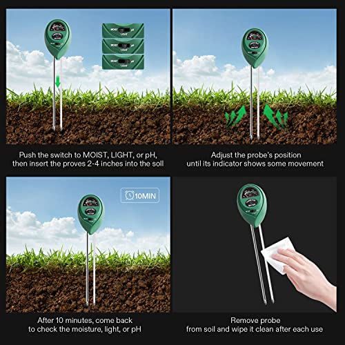 VIVOSUN 2 Pack Durable Waterproof Seedling Heat Mat Warm Hydroponic Heating Pad 10 x 20.75 Inch, Soil Tester, 3-in-1 Plant Moisture Meter Light and PH Tester for Germination, Indoor Gardening, Greenho
