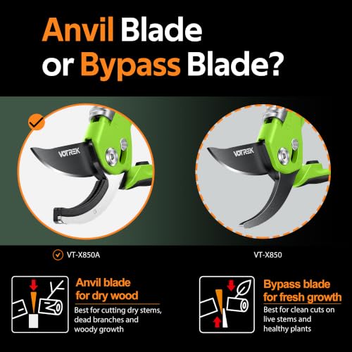 Anvil Pruning Shears, 3/4" Cut Capacity Garden Clippers Heavy Duty - color: Green