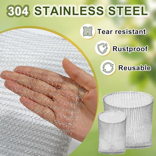 10 Pack Gopher Baskets Set, 5Pcs 1 Gallon Root Guard Baskets and 5Pcs Gopher Basket 5 Gallon, Plant Mesh Wire Baskets, Gopher Vole Proof Wire Cage for Garden Berries Vegetables Protection