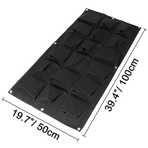 Ogrmar 18 Pockets Wall Planter Breathable Vertical Garden Planter Grow Bag - size: 18 Pockets