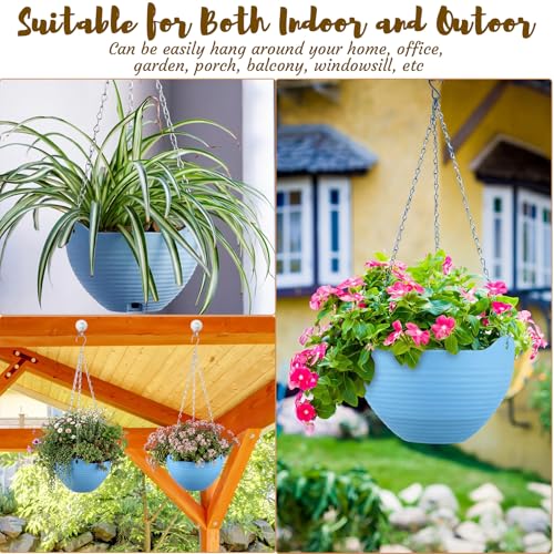 Zopeal 16 Pack 8" Blue Self Watering Hanging Planters for Plants - color: Blue