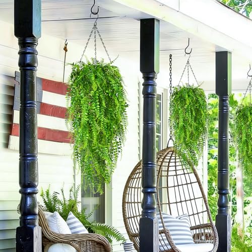 Waipfaru 4Pcs Fake Ferns Fake Hanging Plants Artificial Ferns Vine Greenery - color: Ferns, size: 4Pcs Plants