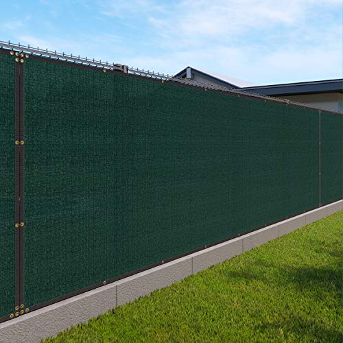 WINDSCREEN4LESS 6' x 3' Privacy Fence Screen in Green W/ Brass Grommet 85% Blockage Windscreen Outdoor Mesh Fencing Cover Netting 150GSM Fabric - Custom Size - color: Green, size: 6' x 3'