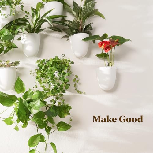 PlantPod Classic - Self-Watering Wall Planters (9, White) - Easy to Water and Install - Lightweight - Design Your Own Vertical Garden - Wall Planters for Indoor Plants