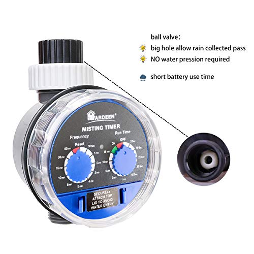 Fogging Seconds Watering Hose Timer for Garden,Greenhouse - color: Black Or Cool and Green