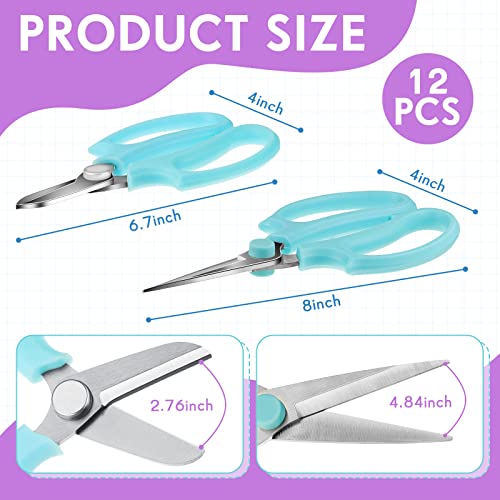 12 Pcs Gardening Tools Flower Scissors Flower Bar Supplies Pastel Rainbow Color Pruning Scissors Floral Shears Stainless Steel Garden Clippers Cutters for Branches Leaves, Gift for Women(Fresh Color) - color: Fresh Color