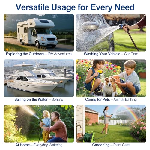 1 FT RV Drinking Water Hose, 3/8 in ID Lead-Free Short Connector Hose - size: 1FT
