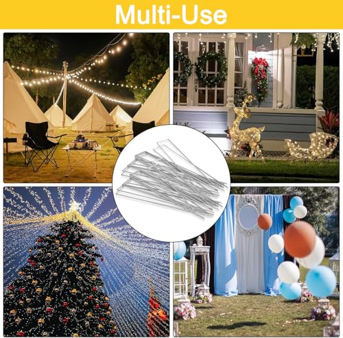 HongWay 500 Pack 6 Inch Landscape Staples, Garden Staples Pins Galvanized 11 Gauge Ground Stakes Yard Lawn Staples for Turf Landscaping Fabric Fence Tent Irrigation Tube Outdoor Decorations - size: 6 Inch, 500pcs