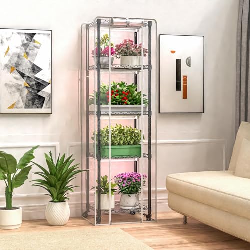 Indoor Greenhouse with Grow Lights 40W , 15.7" L×11.8" W×62.3" H