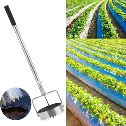Bulb Planter Sod Remover Multipurpose, Retractable Handle, Plugger Digging Holes for Greenhouse Garden Lawn Sod Cutter, Grass Planter for Greenhouse, Garden or Farm Use (White) - color: C-30X3 Inch