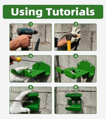 Weed Eater Hanger, 1 Pack Trimmer & Battery Wall Mount,Trimmer Storage Rack - color: green 1 Pack