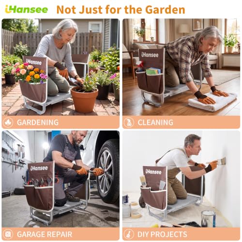 Garden Kneeler and Seat Heavy Duty, Kneeling Bench for Gardening - color: Brown-modle B