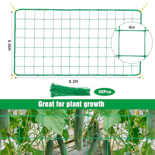 Unves Trellis Netting, 8.2 x 6.6Ft Garden Netting